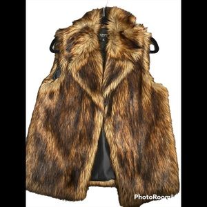 Topshop faux fur vest